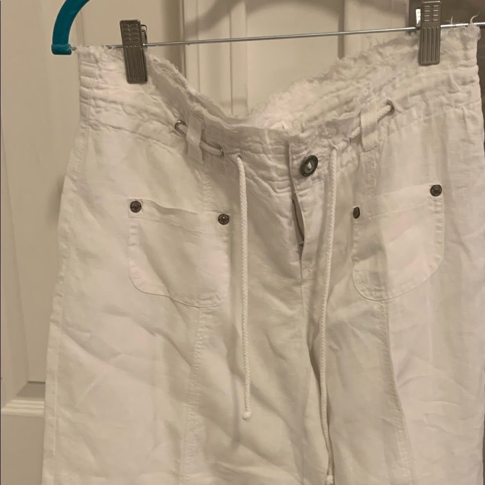 Linen wide leg pants